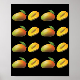Frucht Lover Mango Muster Fruitarian Berry Poster