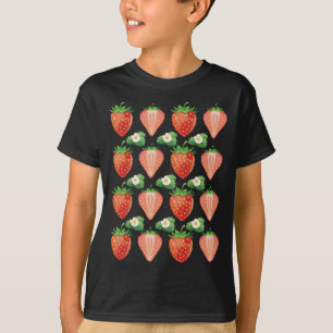 Frucht Lover Vegans Erdbeere Muster Fruitarian S T-Shirt