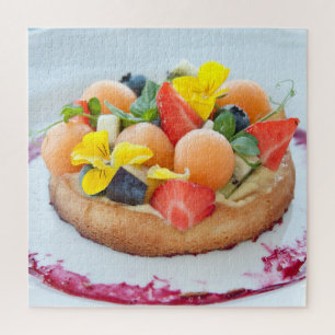 Frucht Melon Tart Dessert Puzzle