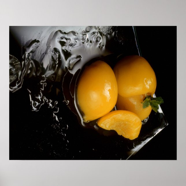 Frucht noch Leben Schwarzes Poster (Vorne)