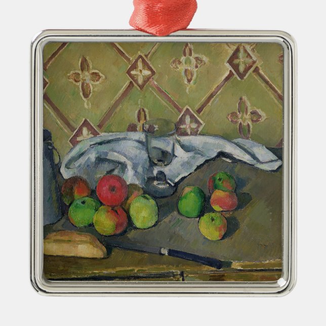 Frucht Pauls Cezanne |, Serviette und Milchkrug, Silbernes Ornament (Vorne)