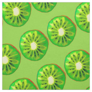 Frucht-Pop-Kunst Kitsch der Kiwi grüner Stoff