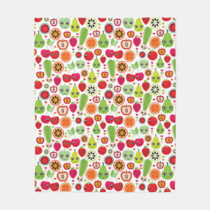 Frucht scherzt Illustrationsapfel Fleecedecke