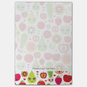 Frucht scherzt Illustrationsapfel Post-it Klebezettel