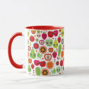 Frucht scherzt Illustrationsapfel Tasse