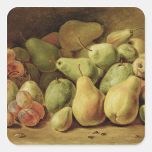Frucht-Stillleben Quadratischer Aufkleber