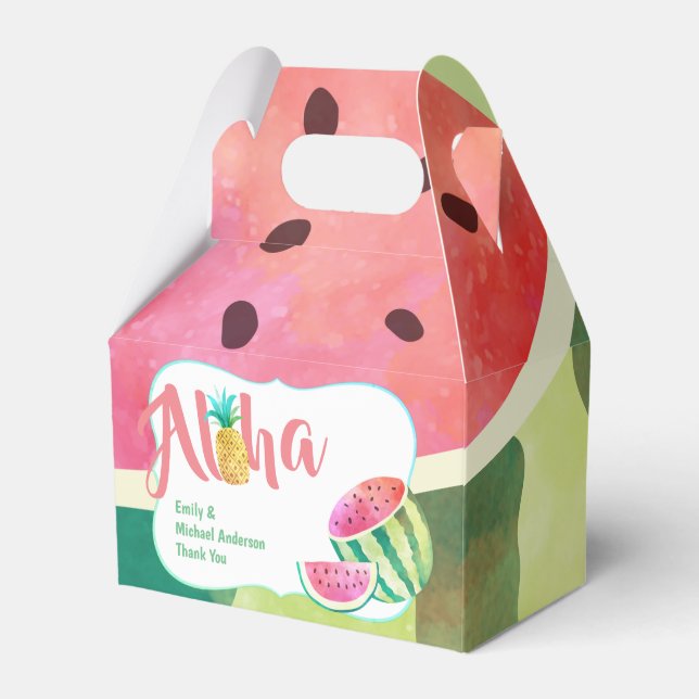 Frucht Tropical Gable Favor Box Watermelon Geschenkschachtel (Vorderseite)