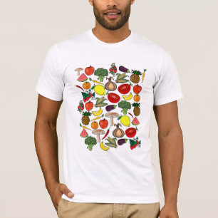 Frucht- u. Veggies-Shirt - wählen Sie Art, Farbe T-Shirt