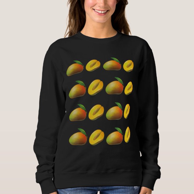 Frucht Vegans Mango Muster Fruitarian Mango Sweatshirt (Vorderseite)