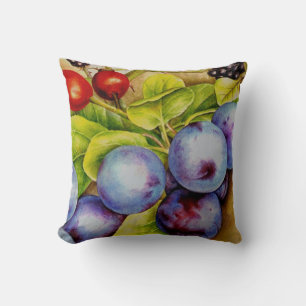 Frucht vom Hedgerow-Kunst-Quadratkissen Kissen