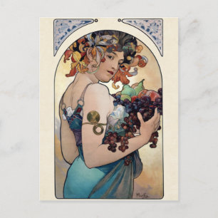 Frucht von Alfons Mucha 1897 Postkarte