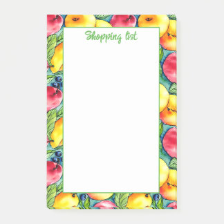 Fruchtapfel Birne Sommerwasserfarbe Muster Post-it Klebezettel