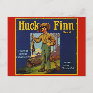 Fruchtaufkleber des Vintage Werbungs-orange Feiertagspostkarte