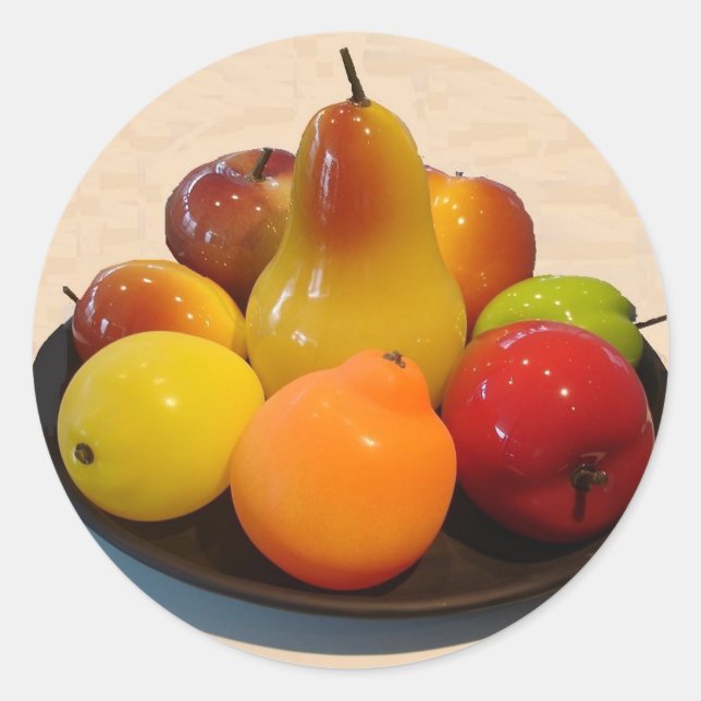 Fruchtaufkleber Runder Aufkleber (Vorderseite)