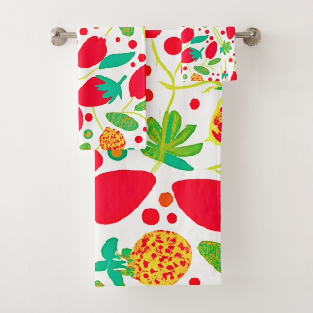Fruchtbare Palette Vivid Muster Badhandtuch Set (Insitu)