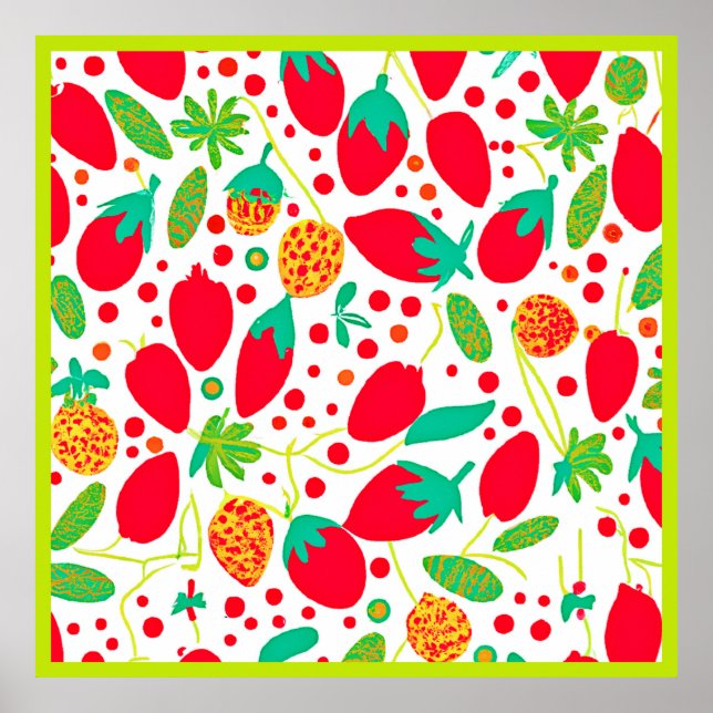 Fruchtbare Palette Vivid Muster Poster (Vorne)