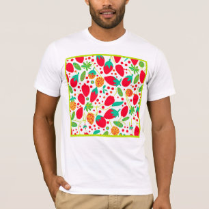 Fruchtbare Palette Vivid Muster T-Shirt