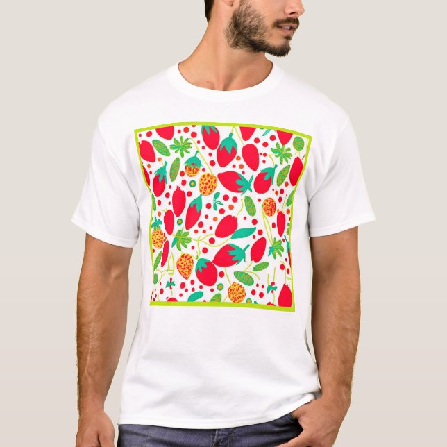 Fruchtbare Palette Vivid Muster T-Shirt (Vorderseite)