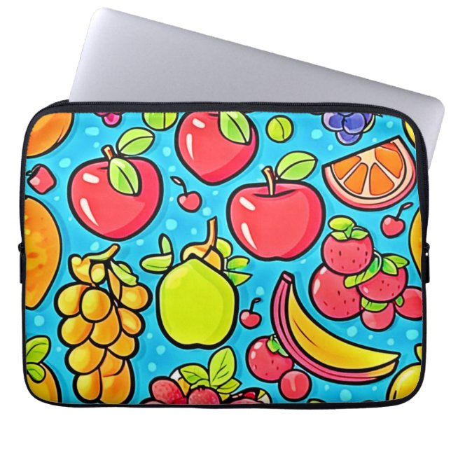 Fruchtbares Musterdesign Laptopschutzhülle (Vorderseite)