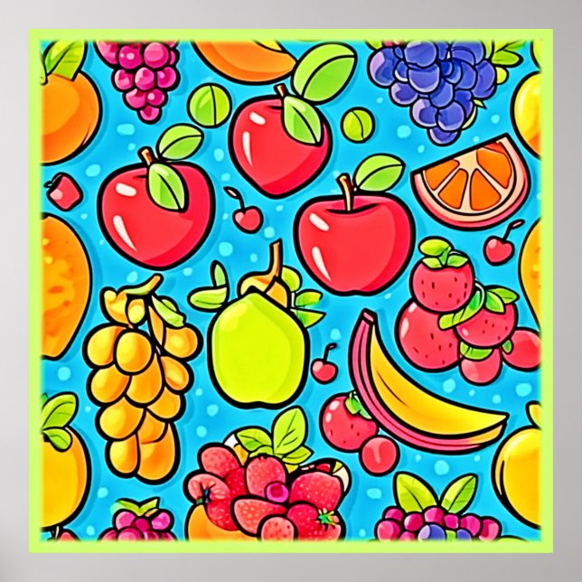 Fruchtbares Musterdesign Poster (Vorne)