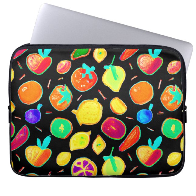 Fruchtbares Neon Visions Design Laptopschutzhülle (Vorderseite)