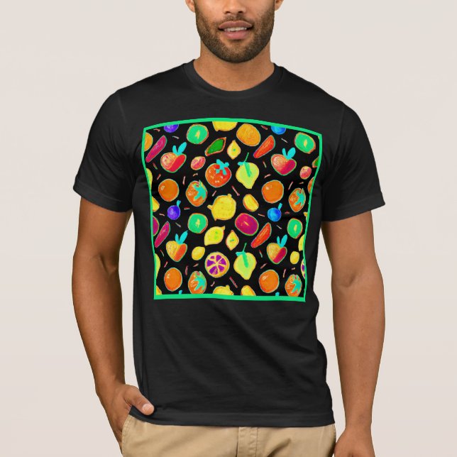Fruchtbares Neon Visions Design T-Shirt (Vorderseite)