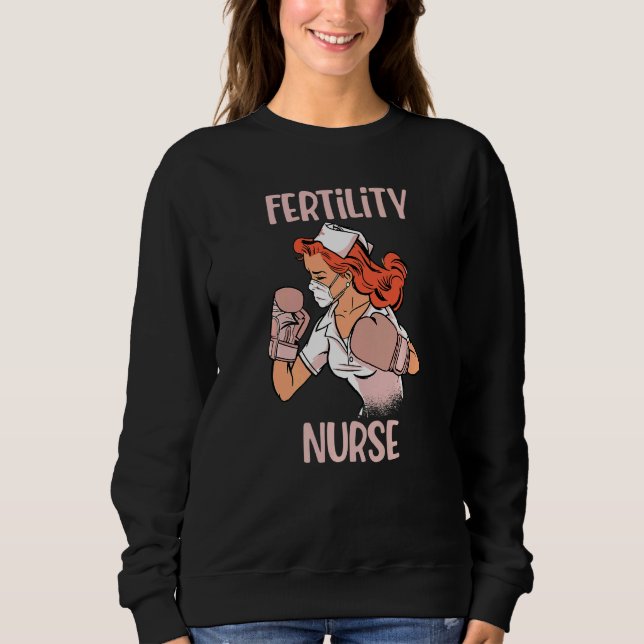 Fruchtbarkeitskrankenschwester Boxhandschuhe Kämpf Sweatshirt (Vorderseite)