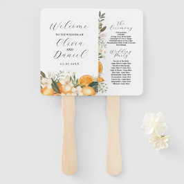 Fruchtblumenorangen-Hochzeitsprogramm Fächer