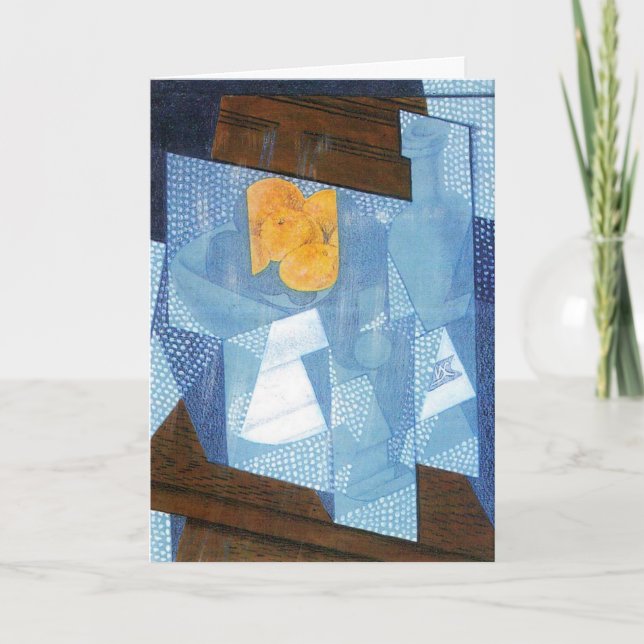 Fruchtbowl von Juan Gris, Vintager Kubismus Stilll Karte (Vorderseite)