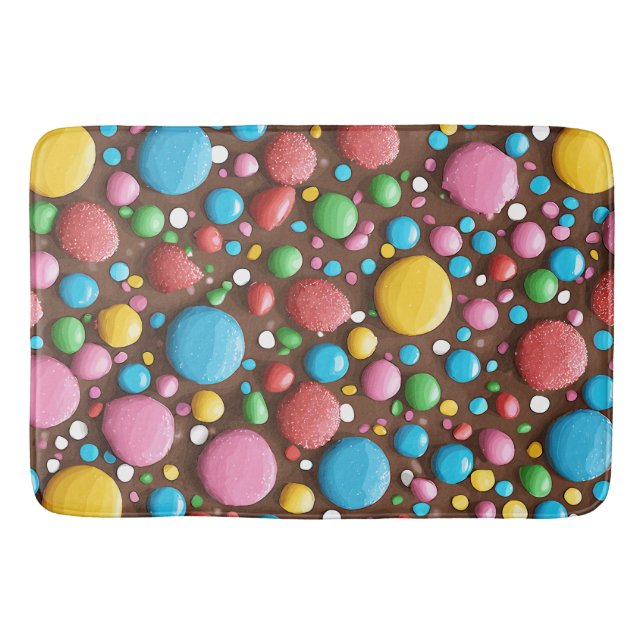 Fruchtcreme Milchschokolade Muster Bath Mat Badematte (Vorderseite)