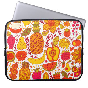 Fruchtdoodles: Vintages Sommermuster. Laptopschutzhülle