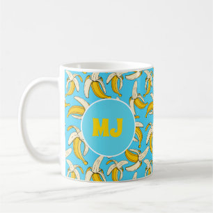 Fruchtdruckspur für Funky Tropical Banana Muster Kaffeetasse