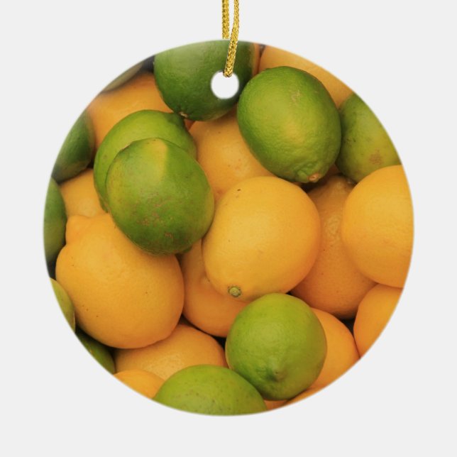 Früchte auf einem provenzalischen Markt Weihnachts Keramik Ornament (Vorne)