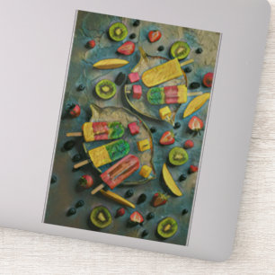 Früchte aus farbigem Eis Aufkleber