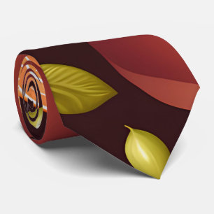 Früchte Braun Orange farbenfrohe Muster Krawatte