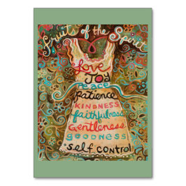 Früchte der Heiligen Geist-Gebetskarte Tischnummer