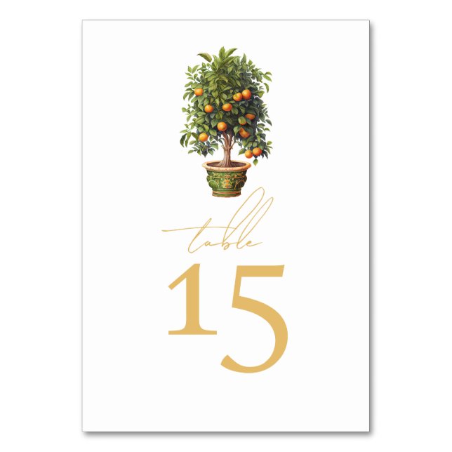 Früchte der Hochzeit Tischnummer (Vorderseite)