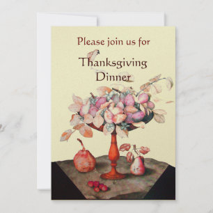 FRÜCHTE DER SAISON 5 Thanksgiving Dinner Party Gol Einladung