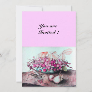 FRÜCHTE DER SAISON / ERDBEEREN UND BIRNEN EINLADUNG