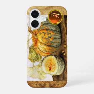 FRÜCHTE DER SAISON  / KÜRBISSE MONOGRAMM iPhone 16 HÜLLE
