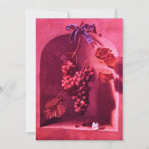 FRÜCHTE DER SAISON - PROSPERITÄT ,rosa rot braun Einladung