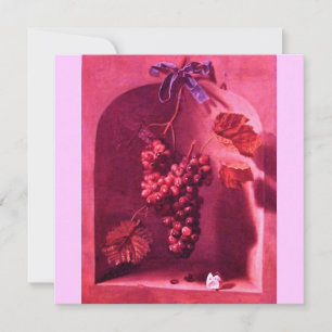 FRÜCHTE DER SAISON - PROSPERITÄT ,rosa rot braun Einladung