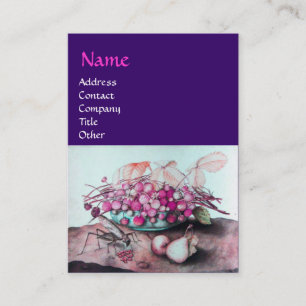 FRÜCHTE DER SAISON/STRASSEN, PINZEN Lila Visitenkarte