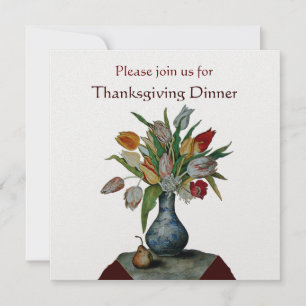 FRÜCHTE DER SAISON /TULPEN Thanksgiving-Dinner-Eis Einladung