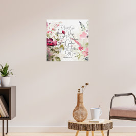 Früchte des Branntweins, rosa Blüte Poster