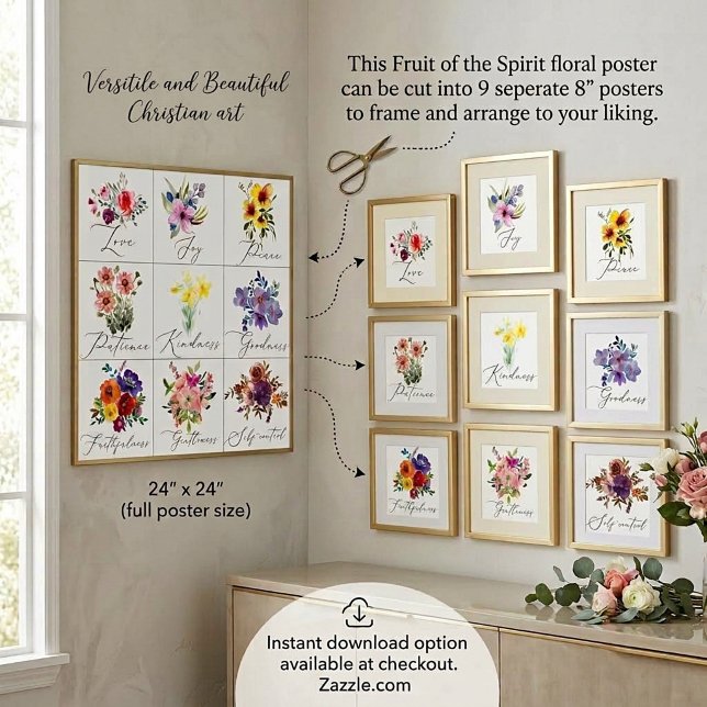 Früchte des Geistes floral Poster (Von Creator hochgeladen)