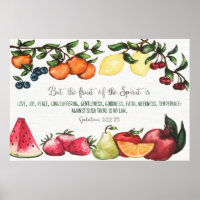 Früchte des Geistes, Galaten 5:22-23 Poster