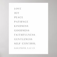 Früchte des Geistes Galatians 5:22-23 Poster