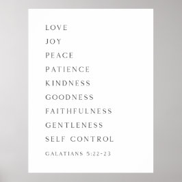 Früchte des Geistes Galatians 5:22-23 Poster