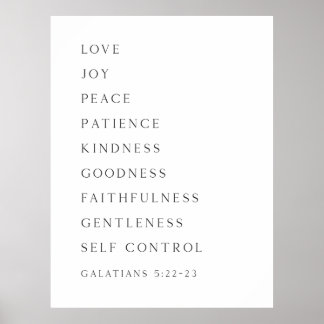 Früchte des Geistes Galatians 5:22-23 Poster